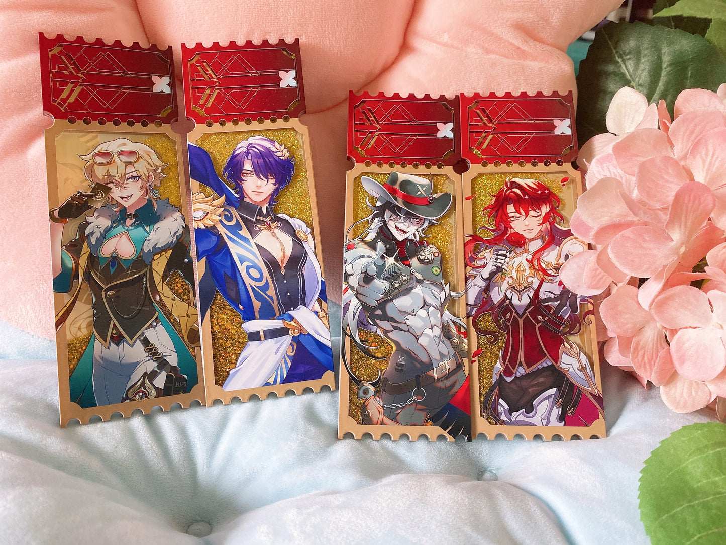 HONKAI STAR RAIL | ACRYLIC GLITTER TICKETS | Aventurine ★ Boothill ★ Dr.Ratio ★ Argenti ★