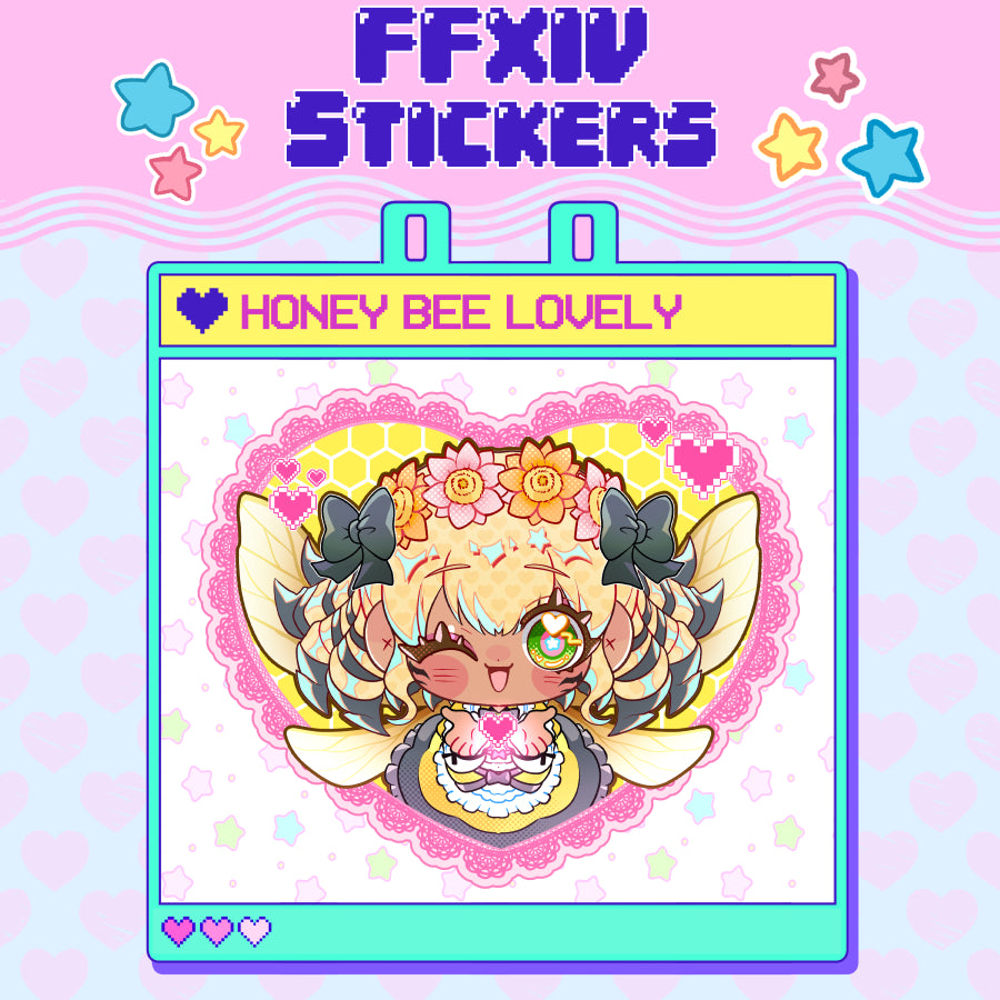 FFXIV | GLITTER STICKER | HoneyBeeLovely ★