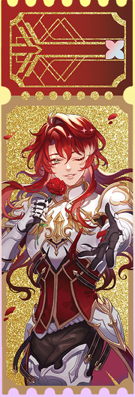 HONKAI STAR RAIL | ACRYLIC GLITTER TICKETS | Aventurine ★ Boothill ★ Dr.Ratio ★ Argenti ★