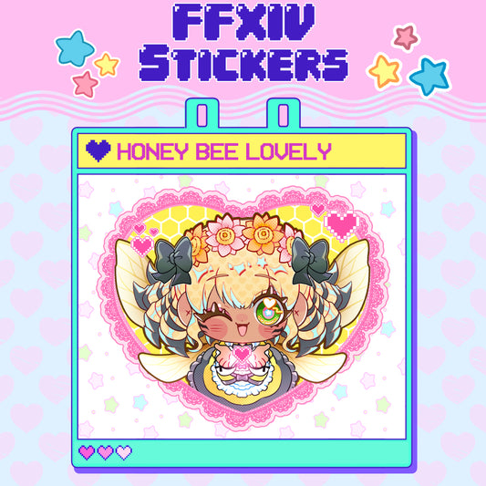 FFXIV | GLITTER STICKER | HoneyBeeLovely ★