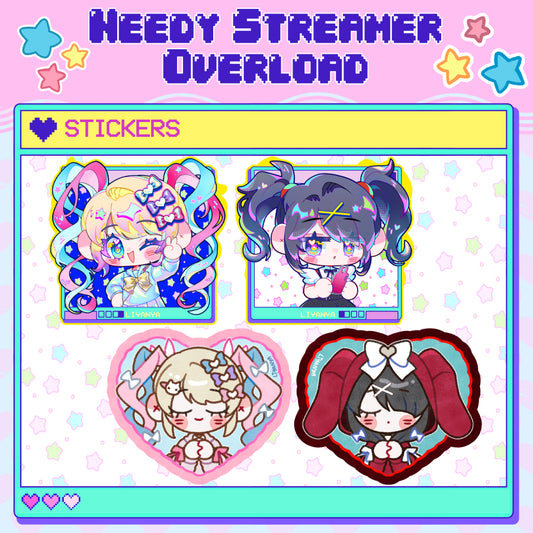 NEEDY STREAMER OVERLOAD | GLITTER STICKERS | Kangel ★ Ame ★