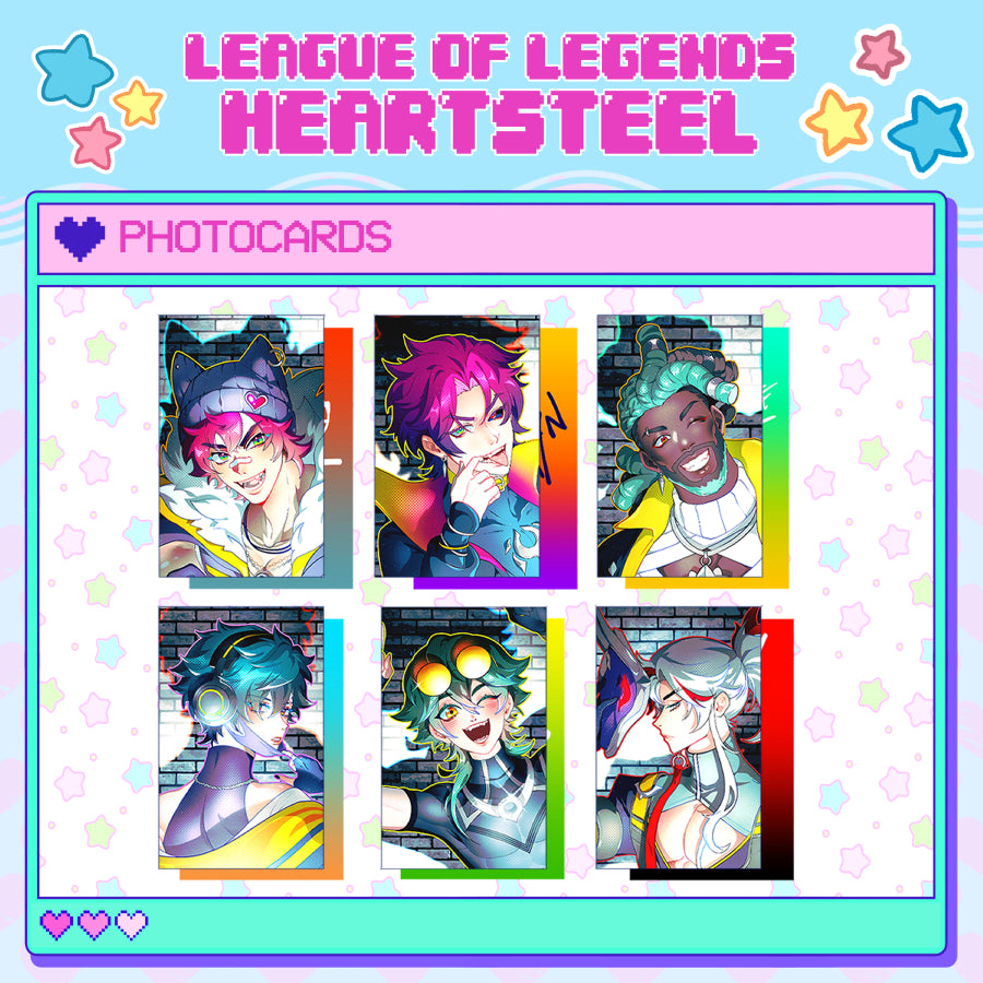 LEAGUE OF LEGENDS| PHOTOCARDS | HEARTSTEEL ★SETT ★ APHELIOS ★KAYN ★ EZREAL ★ K'SANTE ★ YONE ★