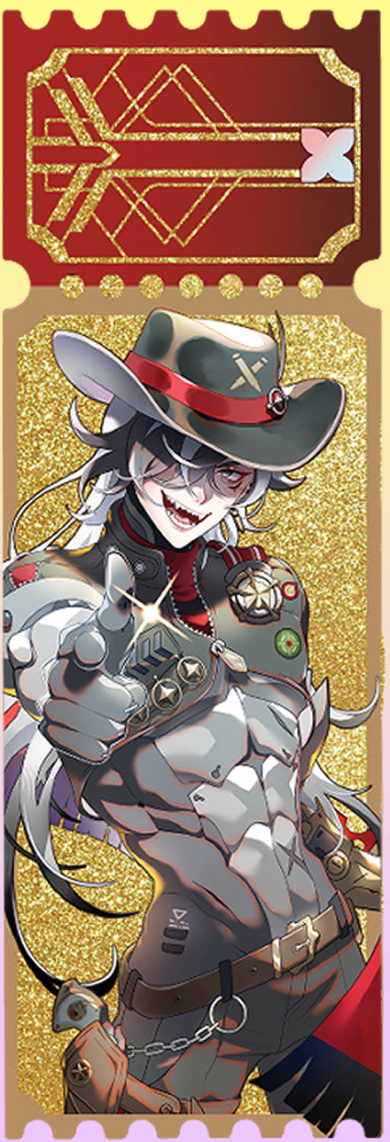 HONKAI STAR RAIL | ACRYLIC GLITTER TICKETS | Aventurine ★ Boothill ★ Dr.Ratio ★ Argenti ★