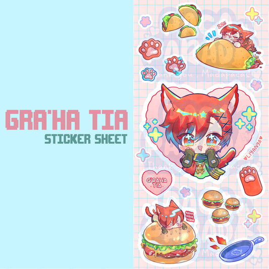 FFXIV | GLITTER STICKER SHEET |  Gra'ha Tia ★